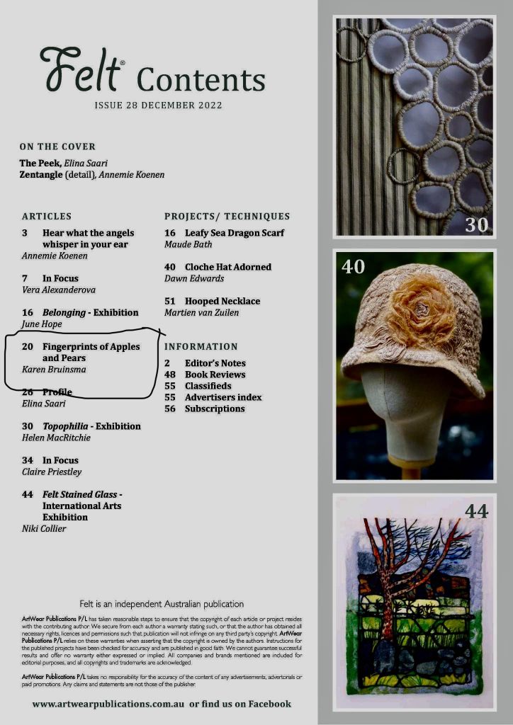 Vooraankondiging tijdschrift Felt