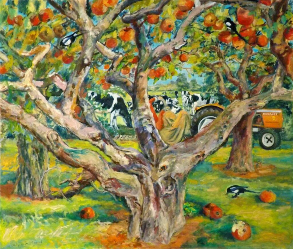 Een IJsselsteinse fruitboomgaard, door Guillaume Monné